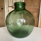 Vintage French Viresa Green Glass Bottle Garden Terrarium Carboy