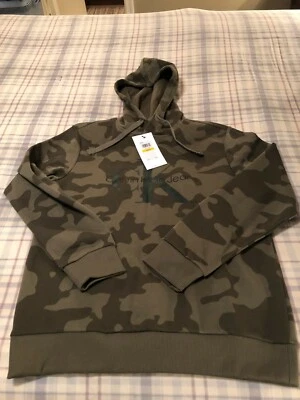 CALVIN KLEIN 牛仔迷彩连帽运动衫-中号-全新带标签 — 第 1/4 张图片