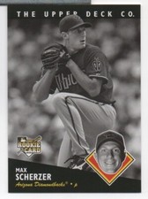 2008 Upper Deck Timeline - MAX SCHERZER - BLACK & WHITE Rookie Card #172 - RC