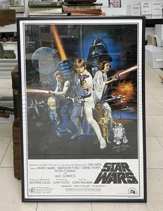 Star Wars A New Hope Autographed Poster David Prowse Jeremy Bullock Baker Mayhew - Picture 1 of 11