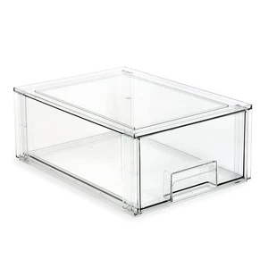 Large Stackable Organizer Drawer (13.5” x 9.9” x 5.4”), Clear Plastic Storage... - Bild 1 von 6