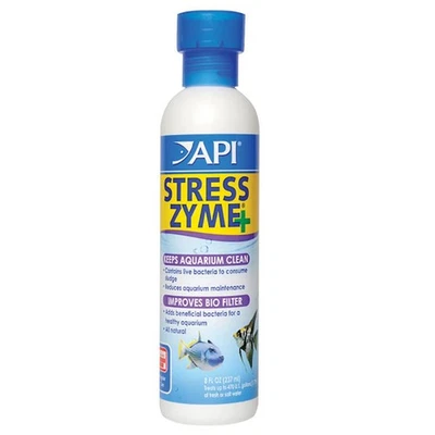 Api Stress Zyme 8 Oz Freshwater Saltwater Aquarium Cleaning Solution - Image 1 of 4