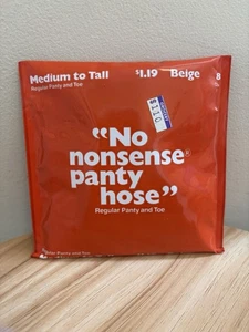 Vintage No Nonsense Strumpfhose Regular Panty & Toe Medium bis Tall 8 beige 7411/2 NEU - Bild 1 von 10