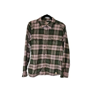 Carhartt Green Gray Plaid Flannel Long Sleeve Button Up Shirt Youth XL (16/18) - Picture 1 of 4