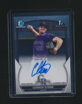 CONNOR STAINE 2023 BOWMAN CHROME 1ST RC AUTO #CPA-CSE - Image 1 of 2
