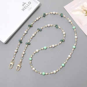 Beaded Pearl Strap Crossbody Bag Chain DIY Doll Chain Bag Accessory - Photo 1 sur 9
