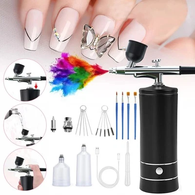 Mini Airbrush Kit with Compressor Painting Spray Gun for Painting Electric DIY - image 1 of 4