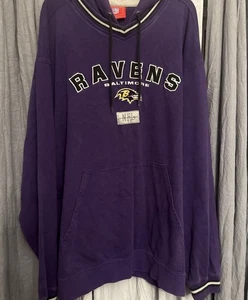 Vintage Baltimore Ravens NFL hoodie Sweatshirt XL Purple Grey RARE - Picture 1 of 7