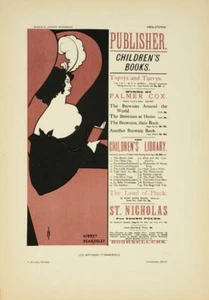 BEARDSLEY FOR AFFICHES ETRANGERES 1897 ORIGINAL VINTAGE POSTER CHILDREN BOOK BY - Picture 1 of 1