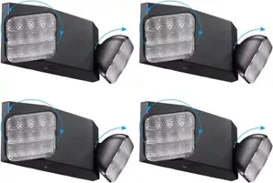 Confezione 4 Luci Di Emergenza LED Commerciali, Teste Regolabili, AC 120/277V - Foto 1 di 7