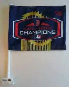 BOSTON RED SOX MLB 2 Sided Car/Auto Flag/Banner Pole 2018 World Series Champions - Picture 1 of 3