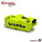 Brembo Fluo Yellow M4 100Mm Cast Monoblock Rh Rh Pitch Caliper With Brake Pads