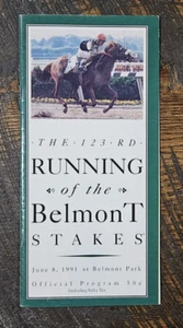 1991 Belmont Stakes Program: Signed by All Jockeys - Hansel, Strike the Gold - Picture 1 of 2