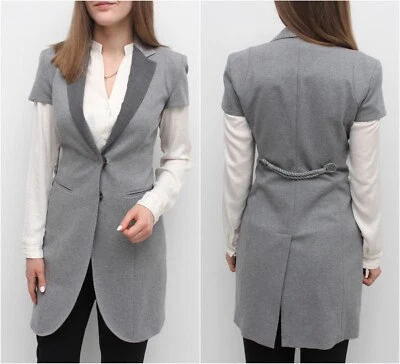 Auténtica Chaqueta Blazer Para Mujer BRUNELLO CUCINELLI Lana Sartorial Larga Talla 40 S Foto 1 de 4