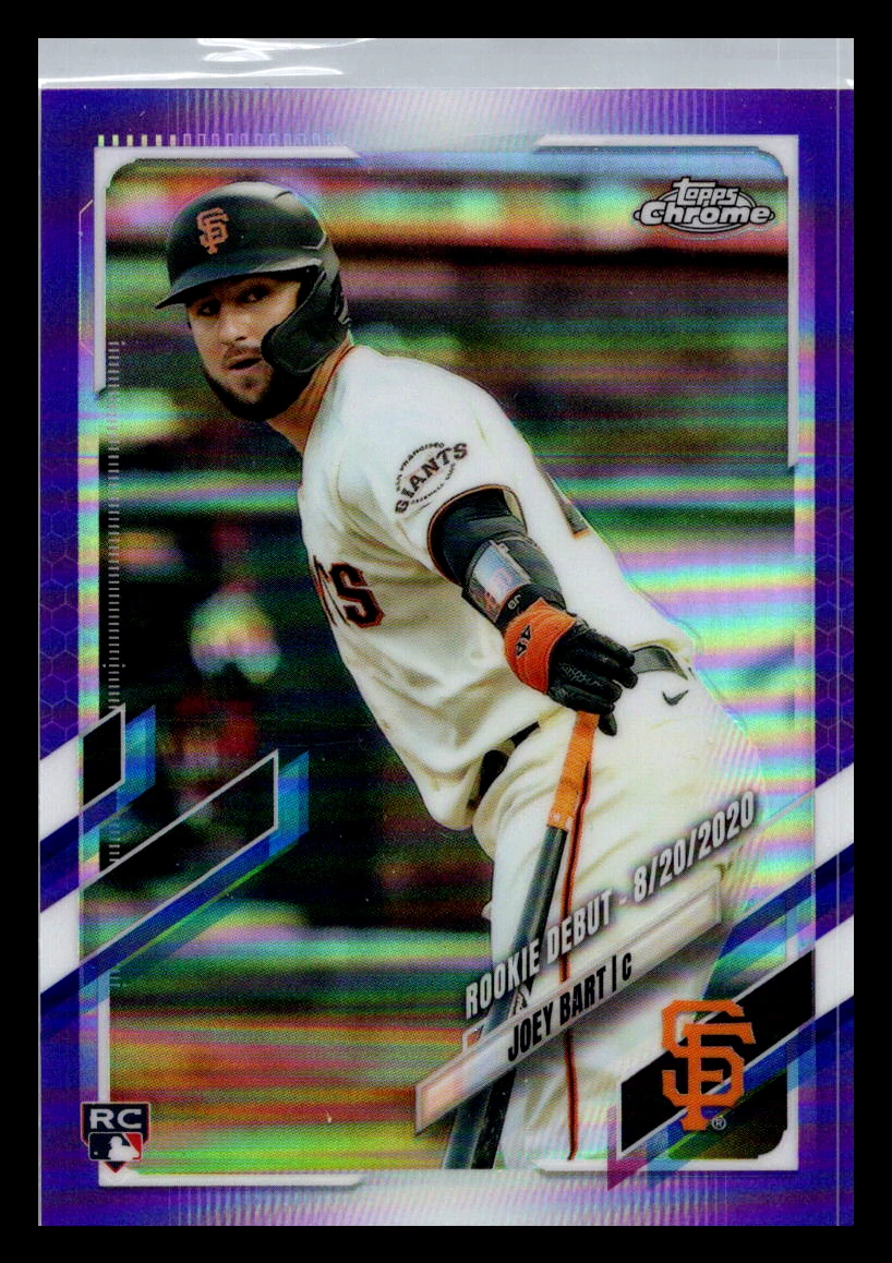 2021 Topps Chrome Update Purple Refractor Joey Bart Rookie #USC86 Giants