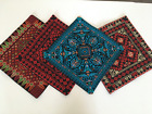 Set Of 4   Vintage   Ethnic  Boho  Cushion Covers  15 in X  15 in