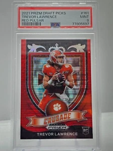 2021 Prizm DP Trevor Lawrence 161 Rookie Red Pulsar PSA 9 MINT - Bild 1 von 2