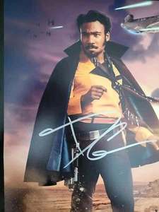 Donald Glover Lando Calrissian Solo Star Wars/ COA PLEASE READ DESCRIPTION - Imagen 1 de 1