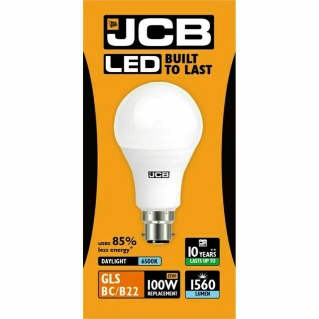 JCB 15W LED GLS 6500k 1560 Lumens Light Bulb