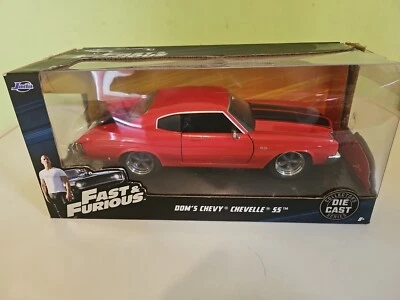 Jada Fast & Furious Chevy Chevelle SS Dom's 1969 rojo escala 1/24 diecast 97193 Foto 1 de 4