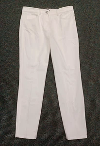 St JOHN Womens Size 8 White Denim Designer Jeans Pants MSRP $595 Deal at $49.50 - Picture 1 of 4