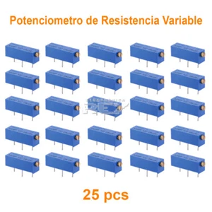 Pack 25 Unidades Potenciómetro de Ajuste 1 kohm 15 Vueltas 3006p 102 1901MO v458 - Imagen 1 de 5