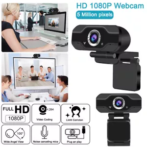 1080P Full HD USB Webcam für PC Desktop & Laptop Webkamera mit Mikrofon - Bild 1 von 11