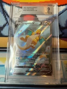 BGS 9 Dragonite V (Alternate Full Art) 192/203 Swsh07: Evolving Skies Holo - Picture 1 of 2