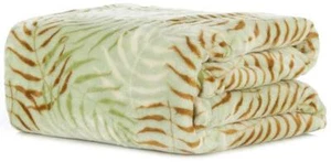 Palm Frond Plush Throw Tropical Leaf Print Ultra Soft Cuddly Warm NEW 50" x 60" - Picture 1 of 1