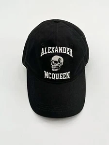 Alexander McQueen Black Embroidered Skull Baseball Cap Size M $480 - Picture 1 of 2