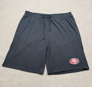 San Francisco 49ers Shorts Men Size 3XLT Tall Black NFL Football Sweat Fanatics - Picture 1 of 7