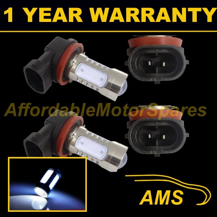 2X H9 WHITE LED FRONT MAIN HIGH BEAM LIGHT BULBS HIGH POWER XENON MB501601 - Image 1 of 1