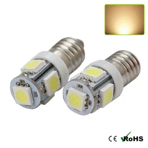 LED Lamp Bulb 12V Warm White MES E10 screw 1 Pair Torch / Lamp Bulbs Warm White - Picture 1 of 1
