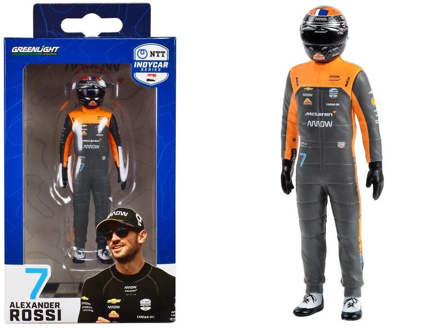 Alexander Rossi #7 Arrow McLaren Collector IndyCar Driver Figure 1 18 Scale