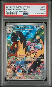 2025 POKEMON JTG EN-JOURNEY TOGETHER ILLUSTRATION RARE IONO'S KILOWATTREL PSA 9 - Picture 1 of 2