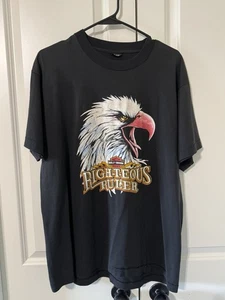 Camiseta Harley Davidson Righteous Ruler Eagle vintage años 80 talla XL 22x30 - Imagen 1 de 5