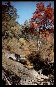 Postcard Stone Bridge and Fall Colors in Great Smoky Mountains National Park, TN - Picture 1 of 2