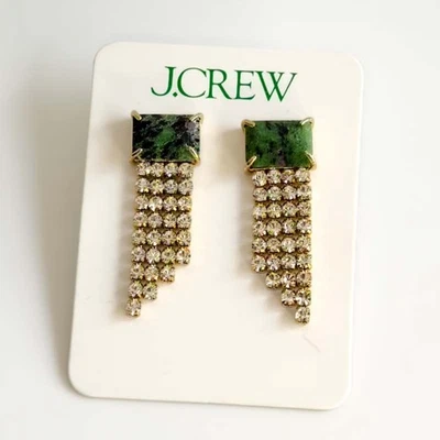 Nuevos pendientes colgantes de borla de piedras preciosas Jcrew elegantes para mujer fiesta vacaciones joyería regalo Foto 1 de 4