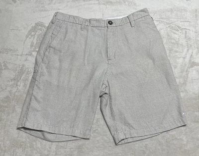 Billabong Shorts Mens Size 34 Beige Brown Check Flat Front Logo   - Image 1 of 4