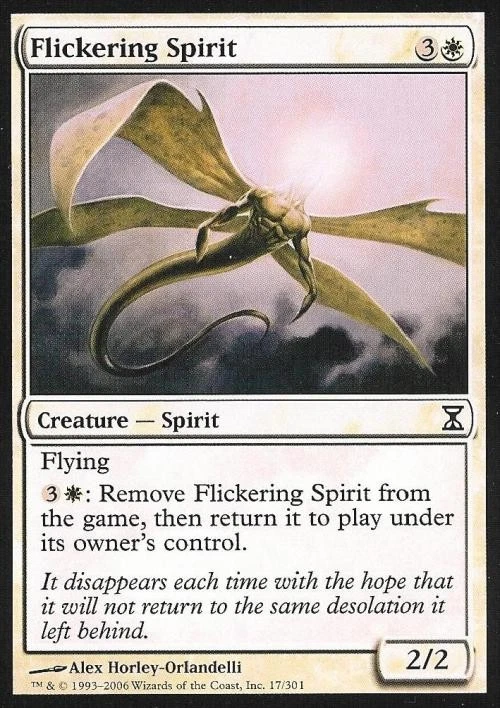 Flickering Spirit - Medium Play MTG Time Spiral - Image 1 of 1
