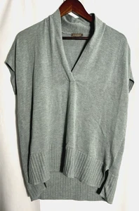 Lilla P Pullover Poncho Soft Sweater Knit Blue Coastal Cozycore Heritage Size S - Picture 1 of 7