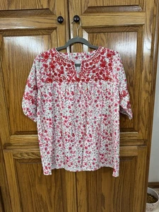 MINT Boutique Floral Blouse Top Shirt Large - Picture 1 of 4