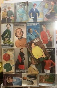 16x lot RIVISTE RHEINA BWT SCHAFFHAUSER WOLLE SPINNERIN WOLLEN MODA FASHON STYLE - Picture 1 of 8