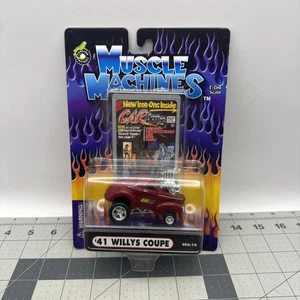 Muscle Machines CarToons 1941 Willys Coupe Red 1:64 Scale 2001 MOC - Picture 1 of 5