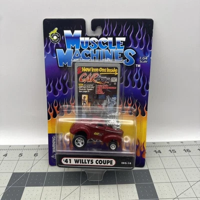 Muscle Machines CarToons 1941 Willys Coupe Red 1:64 Scale 2001 MOC - Image 1 of 4