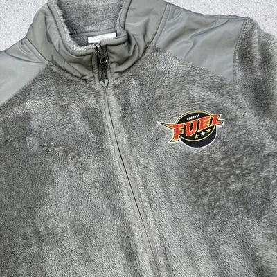 Chaqueta Indy Fuel para mujer grande gris hockey polar cremallera completa logotipo bordado ECHL Foto 1 de 4