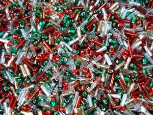 Seed/Bugle Bead Mix 500g (1/2kg) Christmas Mix DIY Jewellery Making - Foto 1 di 2