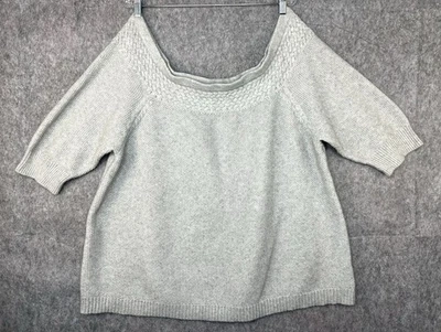 Lane Bryant Sweater Women's 22/24 Plus Size Gray Cable Knit - Image 1 of 4