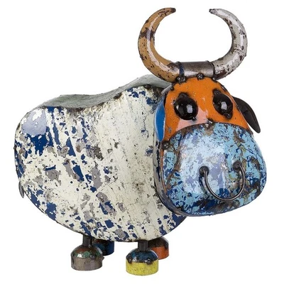 Metal Barnyard Bull Cow Garden Sculpture Statue - image 1 of 2