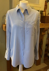 Autograph 100% Pure Silk Pale Blue Shirt, size 14 - Picture 1 of 7